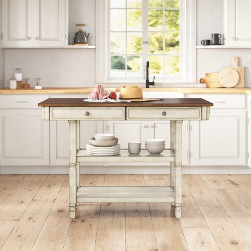 Birch Lane™ Erickson Solid Wood Kitchen Island & Reviews | Wayfair