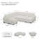 Large 112.6'' Wide Soft Imitation Wool Plush Modular Sofa Livingroom Storage Couch with Pull Out Sofa Bed Sleeper
