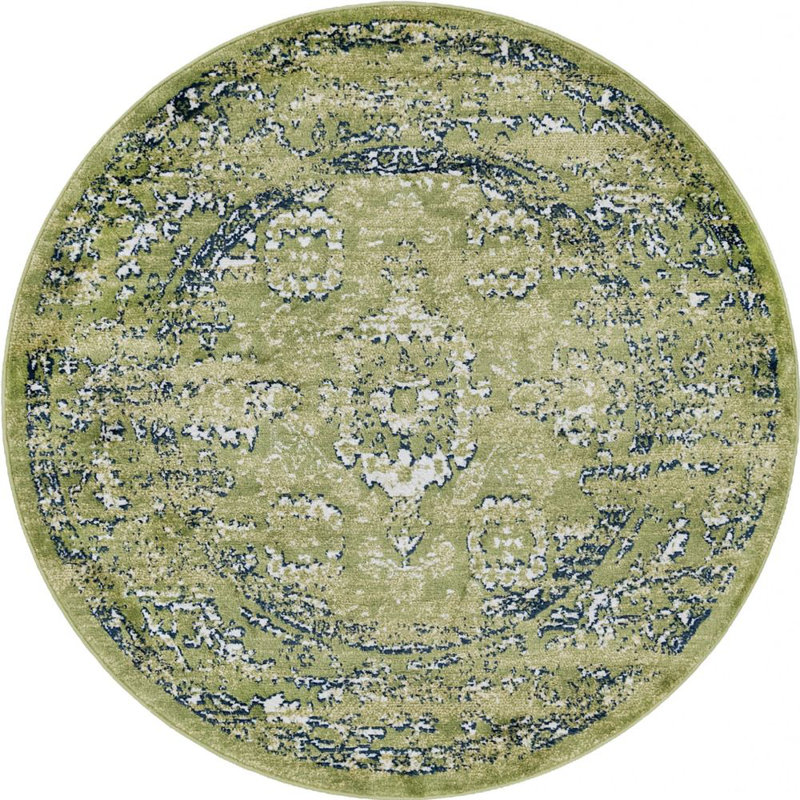 Endel Abstract Indoor Rug, Round 5'