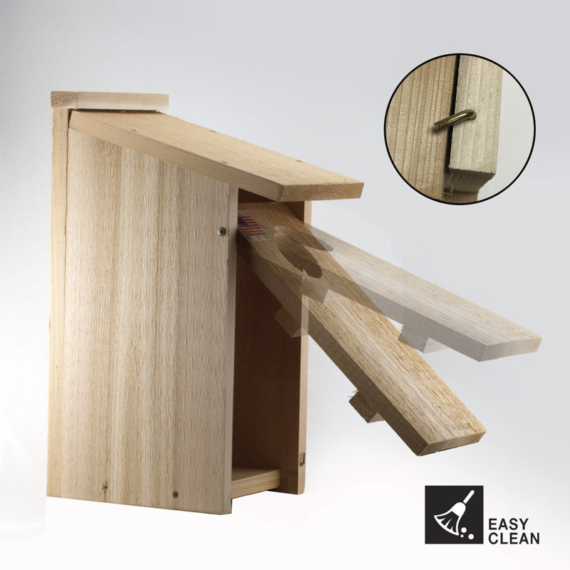 20-Inch Tan Cedar Owl and Kestrel Nesting Box