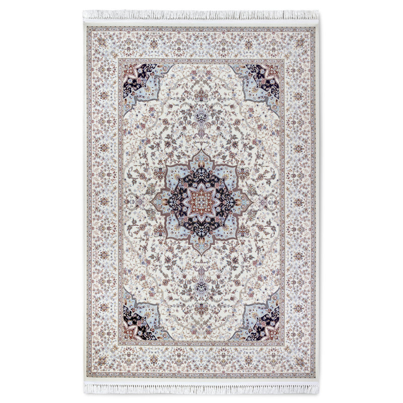 Kollektion 1870 Machine Woven Blue/Cream Indoor Rug, Rectangle 190 x 285cm