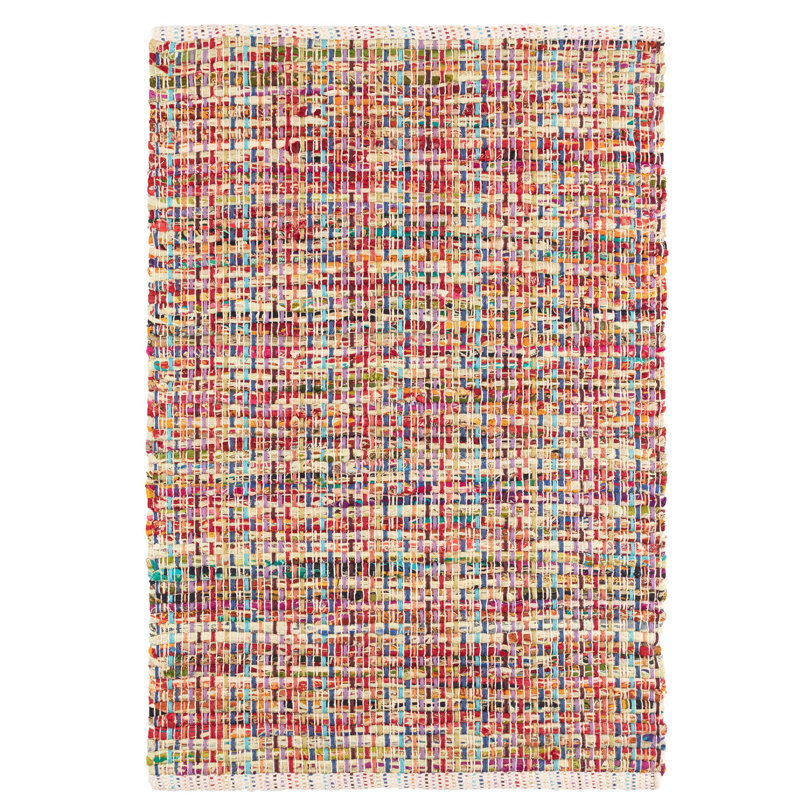 Vista Chindi Handwoven Cotton Rug, Rectangle 7'6" x 9'6"