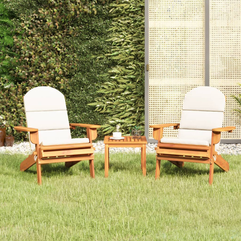 Ensemble de chaises Adirondack pour l'extérieur Reiff, Brun / blanc