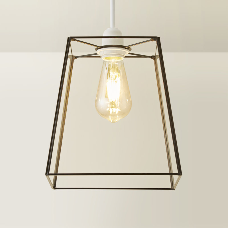 19cm H Glass Square Lamp Shade ( Clip On ), Black