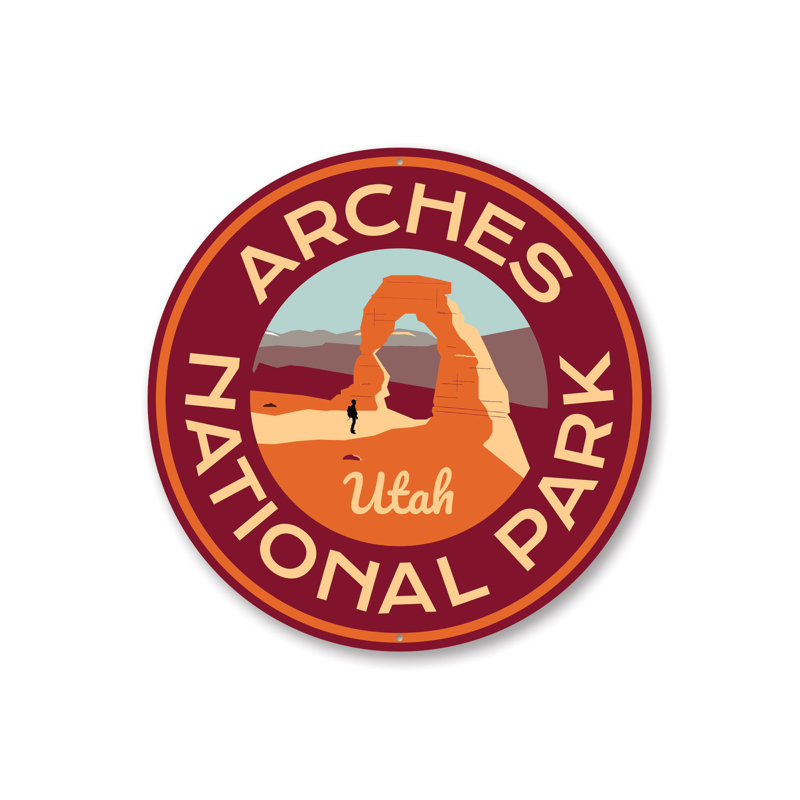 Panneau en aluminium Arches Utah Park, H 12 po x l 12 po x P 0,04 po