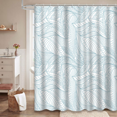 Rideau de douche avec 12 crochets Doodles