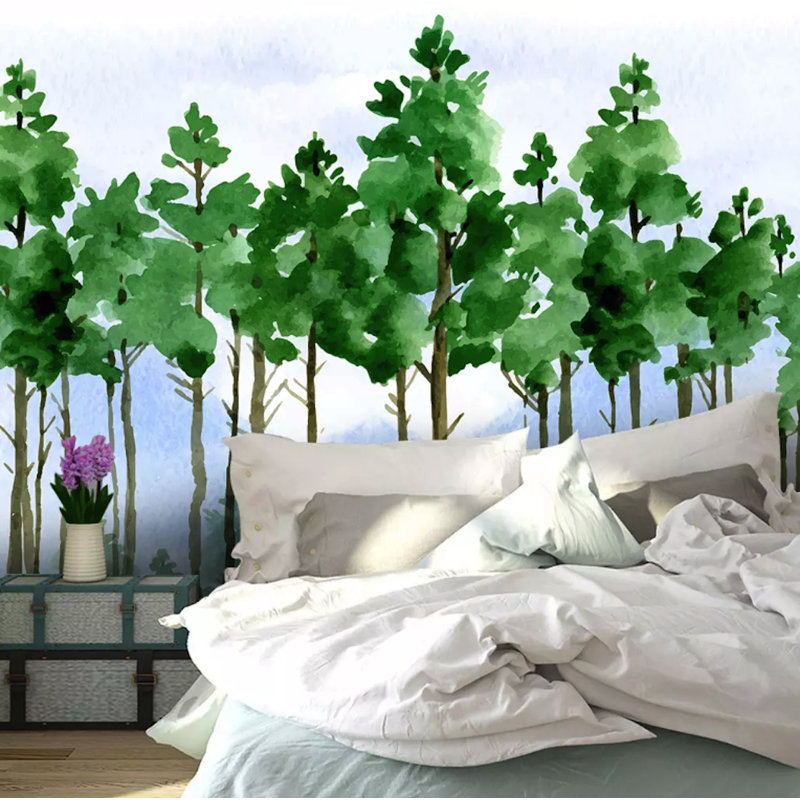 Papier peint texturé amovible Forest, l 150 po x L 98 po