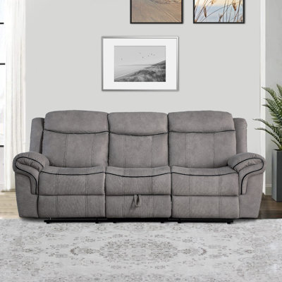 87'' Velvet Reclining Sofa