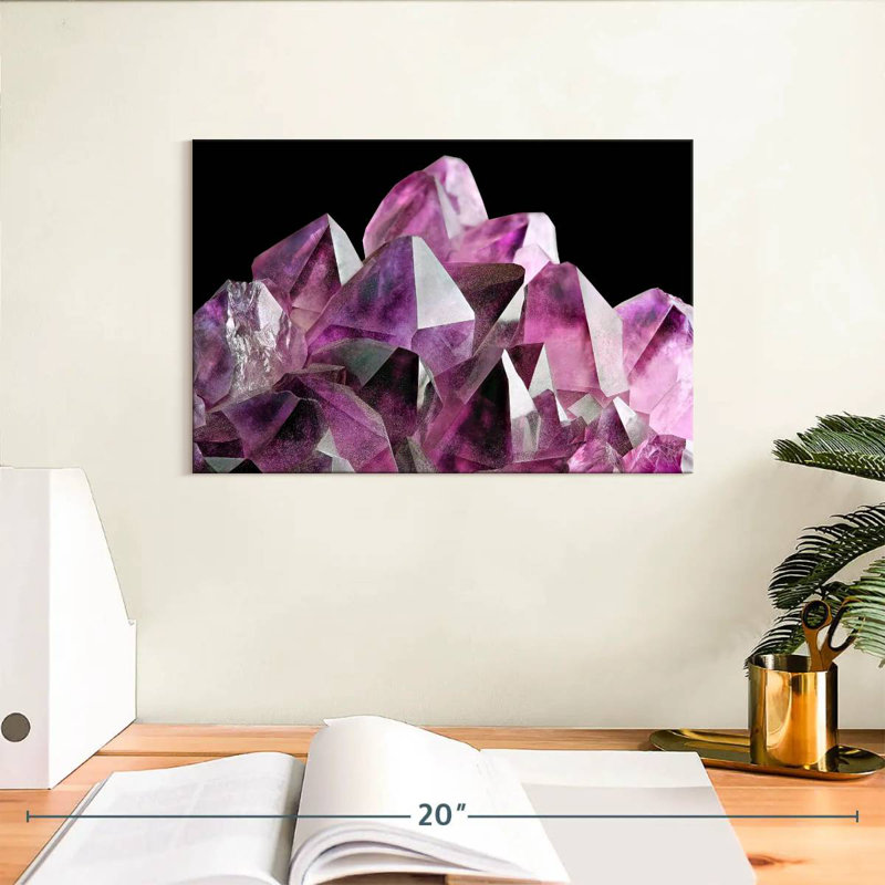 Alvord mauve améthyste quartz, H 8 po x l 12 po
