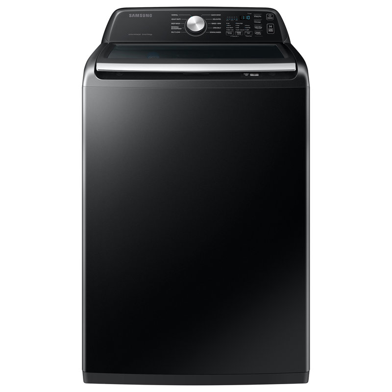 Samsung 4.6 cu. ft. 3500 Series Smart Top Load Washer with ActiveWave Agitator, Brushed Black