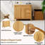 Meuble-lavabo en bois 36 po avec cadre solide, portes et tiroirs à fermeture en douceur, tablette réglable, rangement moderne pour petits espaces