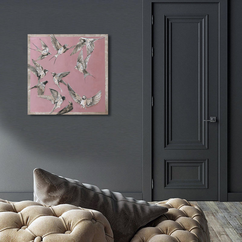 Swallows - Wrapped Canvas Painting