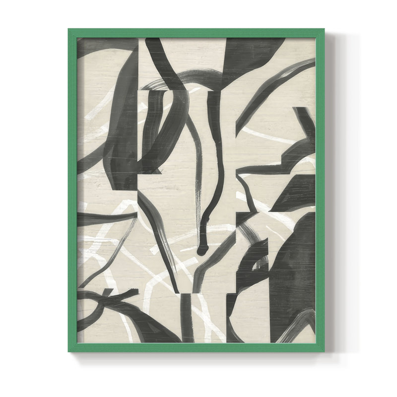 "Ink Maze I", H 21 po x l 17 po, Vert