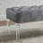Valley Button Tufted Velvet Upholstered Bench With Acrylic Leg