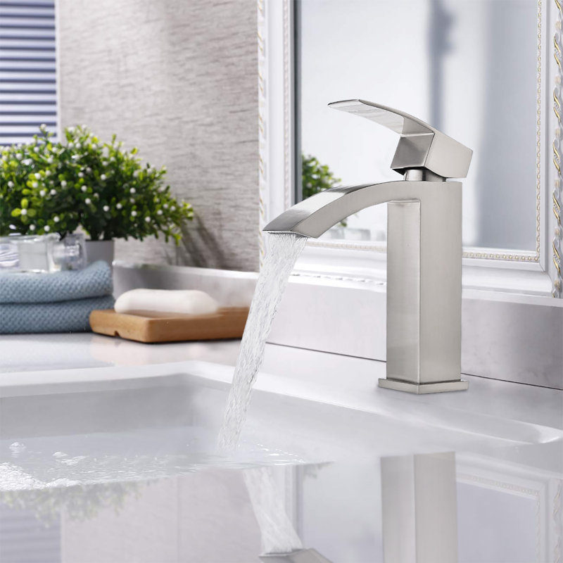 Single Hole Bathroom Faucet, Brushed Nickel