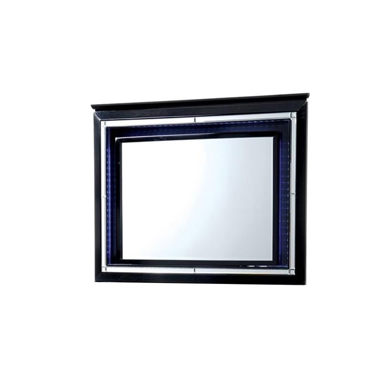 Miroir contemporain l 50,4 ", noir, Noir