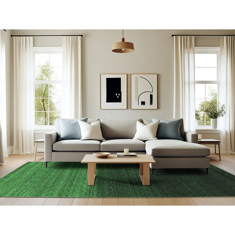 Washable Abstract Indoor Rug, Rectangle 6' x 9'