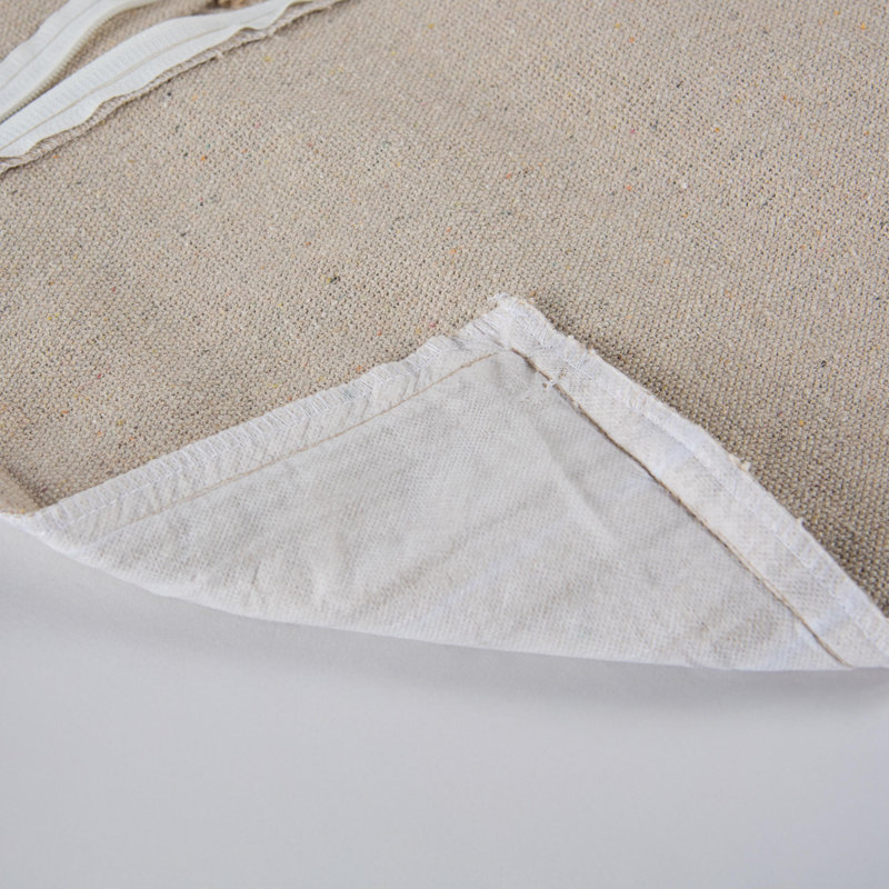 Housse et insert rectangulaires en coton, Naturel / beige rayé