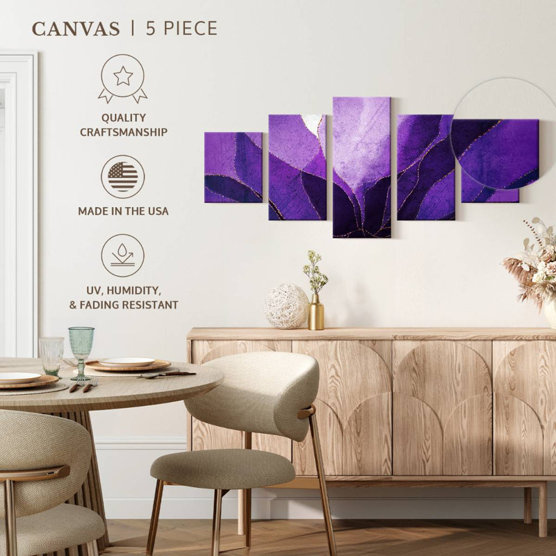 Halcomb fleur mauve, H 34 po x l 74 po