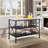 Kitchen Island With 2-Tier Metal Shelf