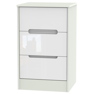 Fully Assembled Vernon 3 Drawer Bedside Table