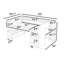 Lit mezzanine en bois avec tablettes, bureau et échelle-648406905