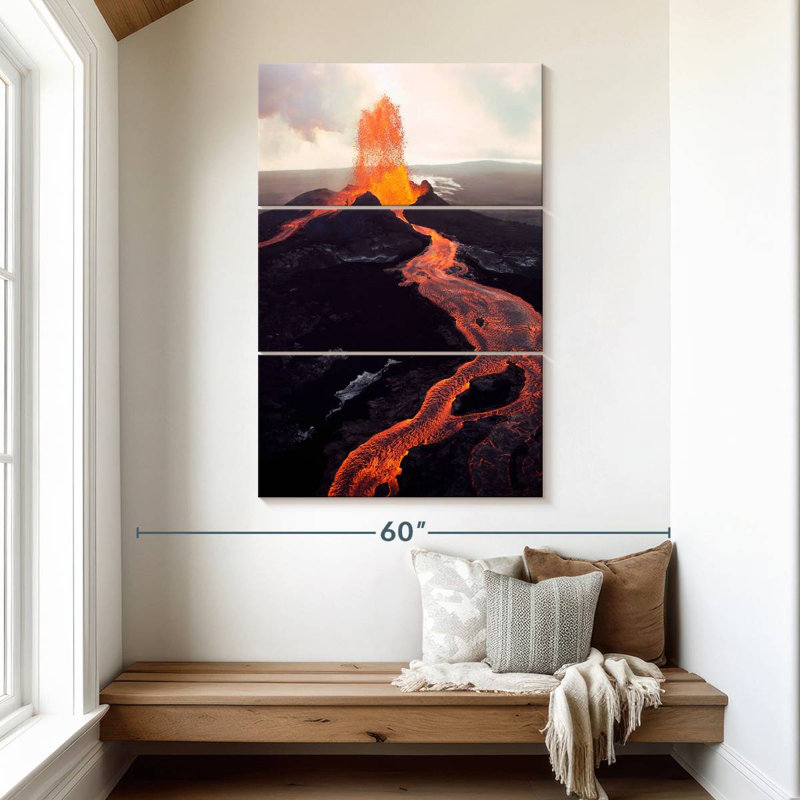 Éclosion du volcan Alvord Kilauea, H 50 po x l 32 po