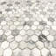 Statuary White Marble 1 Inch Hexagon Mosaic Tile Polished
