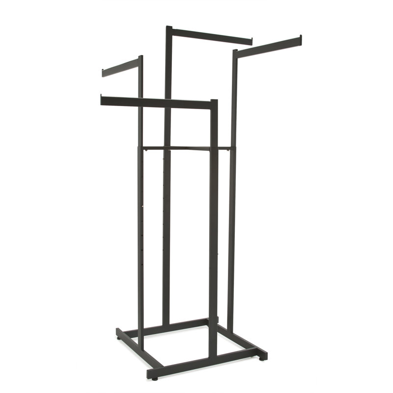Support ajustable en chrome de 44 po, Noir mat