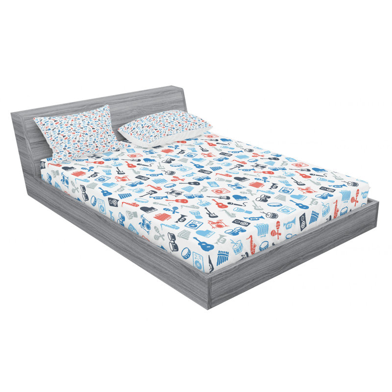 Microfiber Sheet Set, Queen Sheet Set with Fitted Sheet