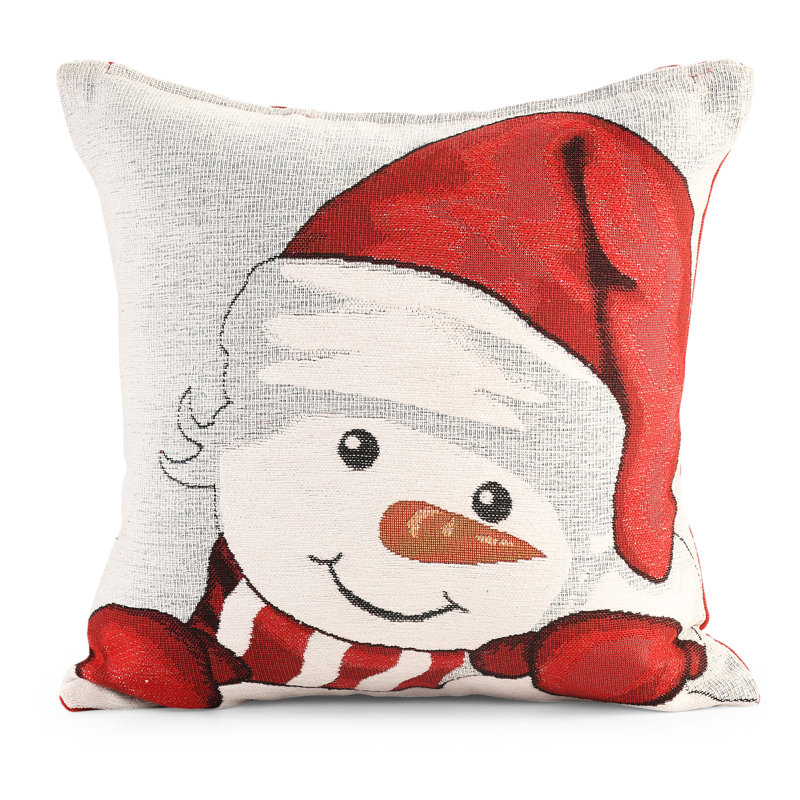 Saunemin Cotton White Square Euro Cushion