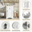 Meuble-lavabo de 20 pouces avec lavabo en céramique, porte à fermeture douce, tablette réglable et support de rangement fixé à la porte - idéal pour les petites salles de bain-236697623