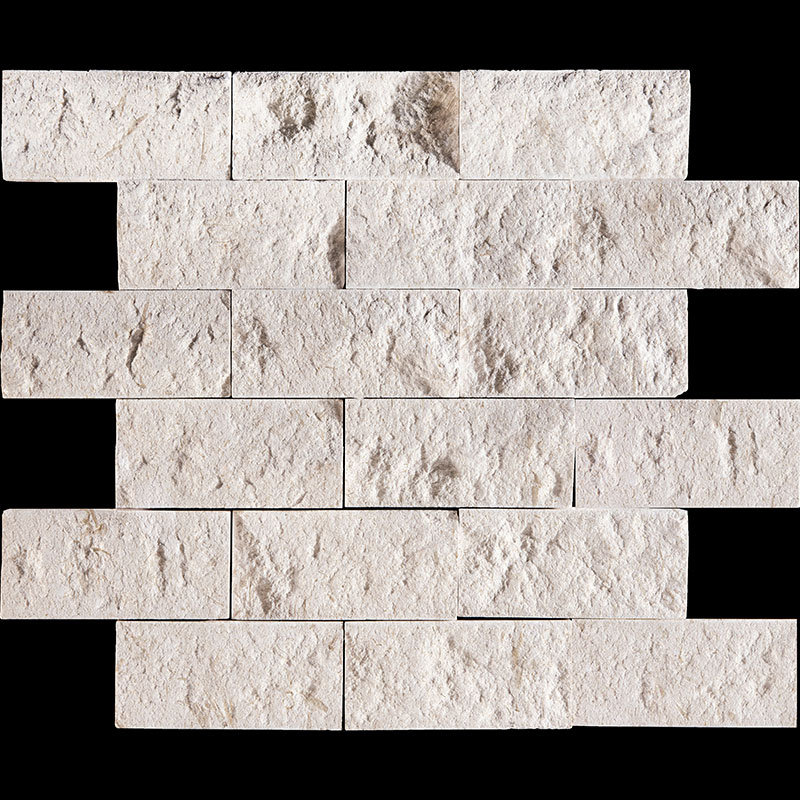 Fossil Stone 2" x 4" Limestone Brick Joint Mosaic Wall & Floor Tile