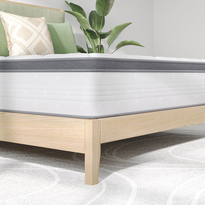 Matelas hybride à mémoire de forme moyenne à 3 zones Novilla dans une boîte, Très grand lit, 10"