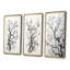«Grey White Tree Graphite Whispers», 3 pièces sur toile-1446193472-1446193473