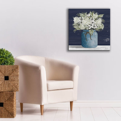 «White Flowers I» par Cindy Jacobs, art mural sur toile