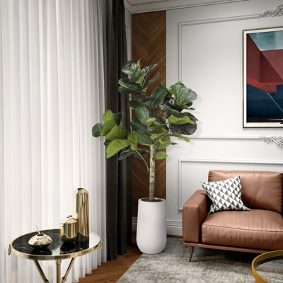 66'' Faux Fiddle Leaf Fig Tree in Planter