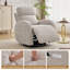 Fauteuil inclinable pivotant à bascule Delba à trois moteurs avec appui-tête et soutien lombaire réglables, ports USB et de type C, idéal pour la chambre d'enfant.-713669474