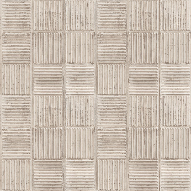 Grunge 10m x 53cm Metallic Wallpaper Roll, Beige