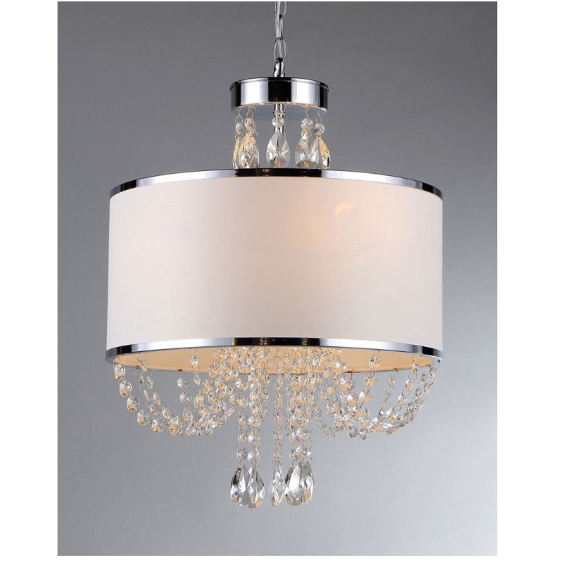 Pamelia 4 - Light Dimmable Drum Chandelier