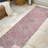 Truman Bohemian Medallion Textured Weave Light Gray/Fuchsia Indoor/Outdoor Rug-1258261538
