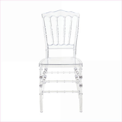 Transparent Bamboo Napoleon Accent Chair, Seating for Adults, Ideal for Wedding Parties and Home Events
