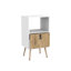 Table de chevet A Magness, chambre, blanc / macadamia