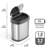 Nine Stars Motion Sensor Trash Can-112201440-112201439