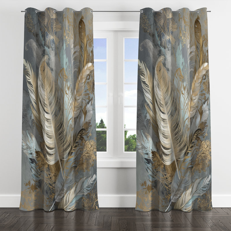 Analily - Modern Blackout Grommet Curtain - 1 panel, 52" W x 63" L, Silver Grommets