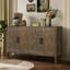 Armoire décorative de style campagnard 60 pouces avec 4 portes et une tablette ajustable Buffet en bois avec console et crédence pour table de salle à manger-60416955