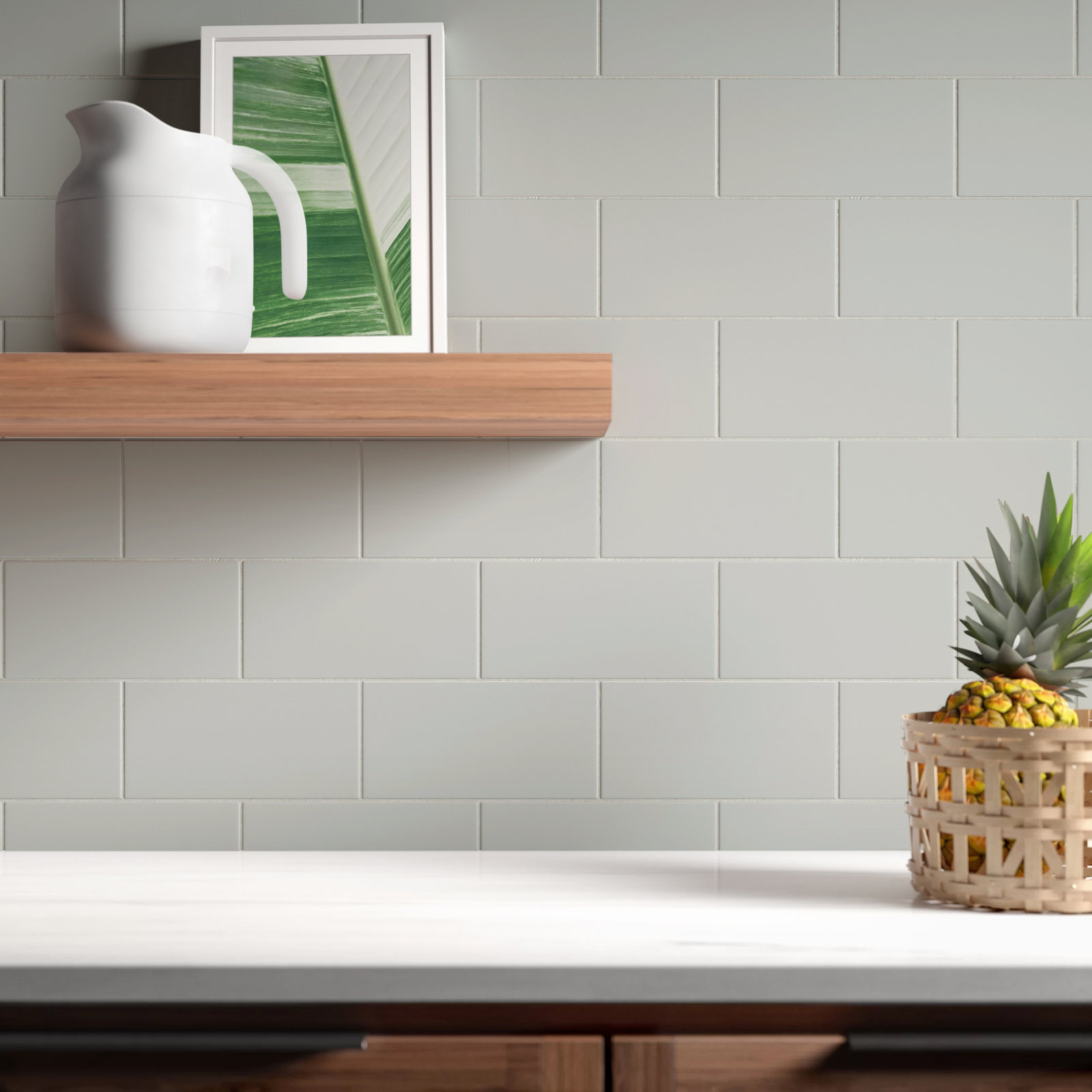 Berkeley 4" x 8" Ceramic Subway Tile, Matte Desert Gray