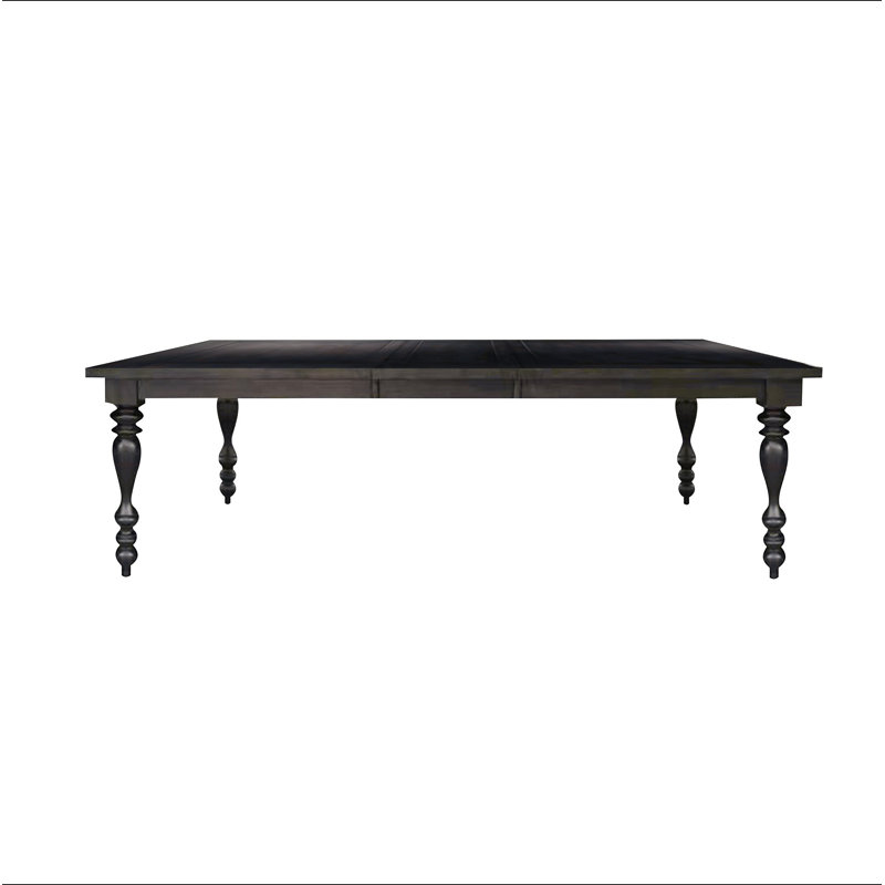 Table de salle à manger de style transitionnel avec finition grise et 1 pièce