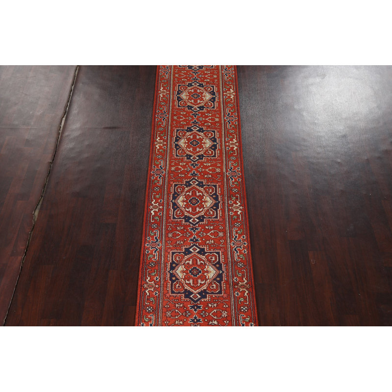 Tapis de couloir oriental traditionnel en laine fait à la main 3 x 16