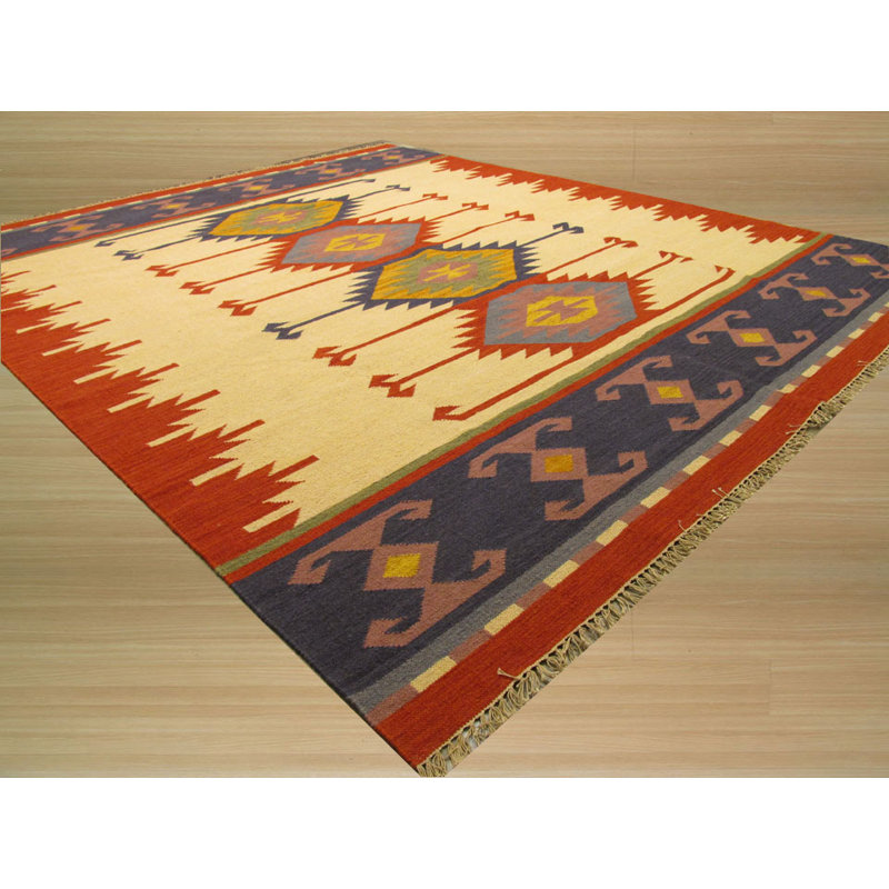 Tapis en laine Keysari Kilim, Rectangle de 5 pi x 8 pi